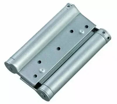 Charnière à ressort double action métallique – Acier verni gris – la paire