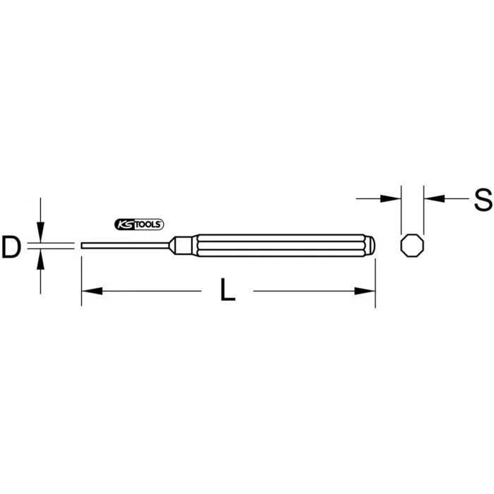 Chasse-axes avec système R-Ball, 14 mm – corps hexagonal KSTOOLS – 1560643