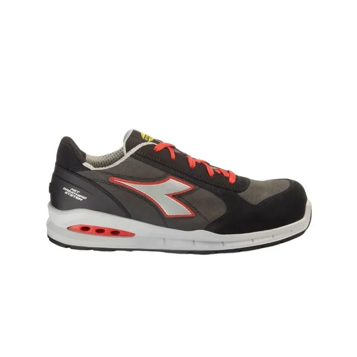 Chaussure de sécurité basse gris argent DIADORA UTILITY RUN NET AB LOW S3S FO SR – 181148C9034