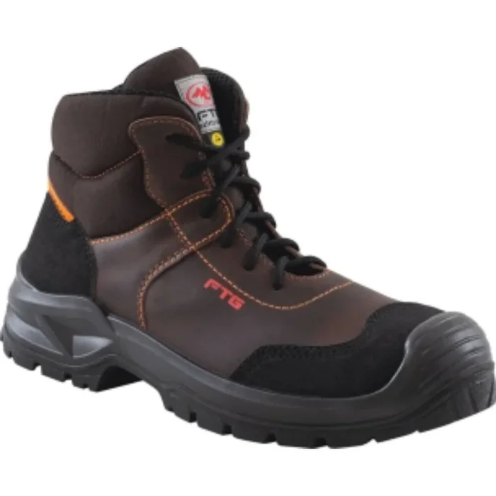 CHAUSSURE DE SECURITE HAUTE T41 – S3 – CUIR MARRON – FTG – 65705