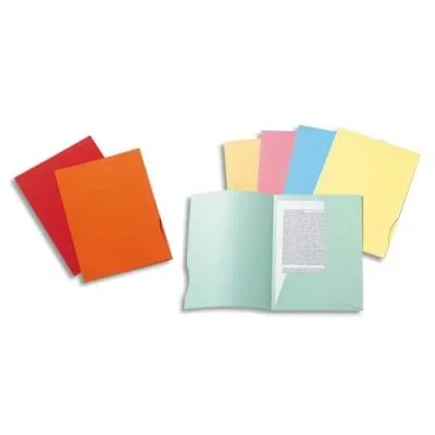 Chemise 2 rabats Exacompta Super 250 – carte 210 g – 24 x 32 cm – vert clair – paquet de 50