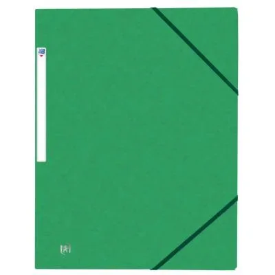 Chemises 3 rabats à élastiques Oxford Top File + A4 – vert
