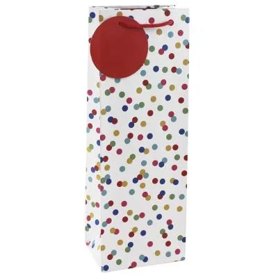 Clairefontaine Sac cadeau pour bouteille ‘Pois colorés’