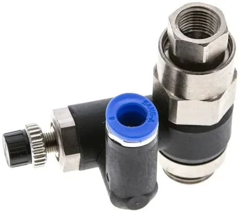 Clapet anti-retour à étranglement G 1/4″-6mm, clapet anti-retour déblocable