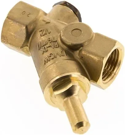 Clapet anti-retour à siège coulissant, Rp 1/2&Prime;, PN 16 / joint FKM, laiton