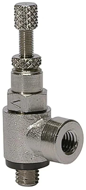 Clapet anti-retour d’étranglement – Étranglement d’air d’alimentation Raccord à vis rapide / tête moletée 339.038-3/8 106901