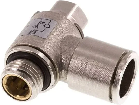 Clapet anti-retour d’étranglement angulaire G 1/4″-12mm, à régulation d’air