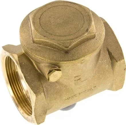 Clapet de retenue G 2&Prime;, PN 10, laiton, étanchéité métallique