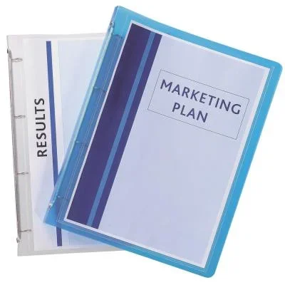 Classeur à anneaux personnalisable Exacompta KreaCover Chromaline – bleu – dos 15 mm
