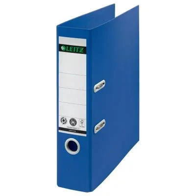 Classeur à levier A4 180° en carton 100% recyclé et recyclable Leitz Recycle – Dos 8 cm – Bleu
