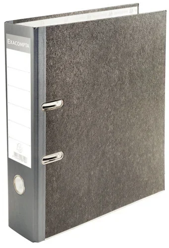 Classeur à levier en carton Gris, pour format A4, dos 7 cm