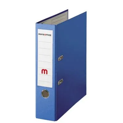 Classeur à levier Mondoffice – polypropylène intérieur/extérieur – dos 8 cm – A4 – bleu foncé