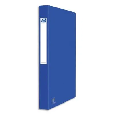 Classeur Elba en carte Lustrée 7/10e – 2 anneaux diam 25 mm – format A4 – bleu