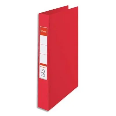 Classeur Esselte Vivida – polypropylène – dos 4 cm – 4 anneaux – rouge