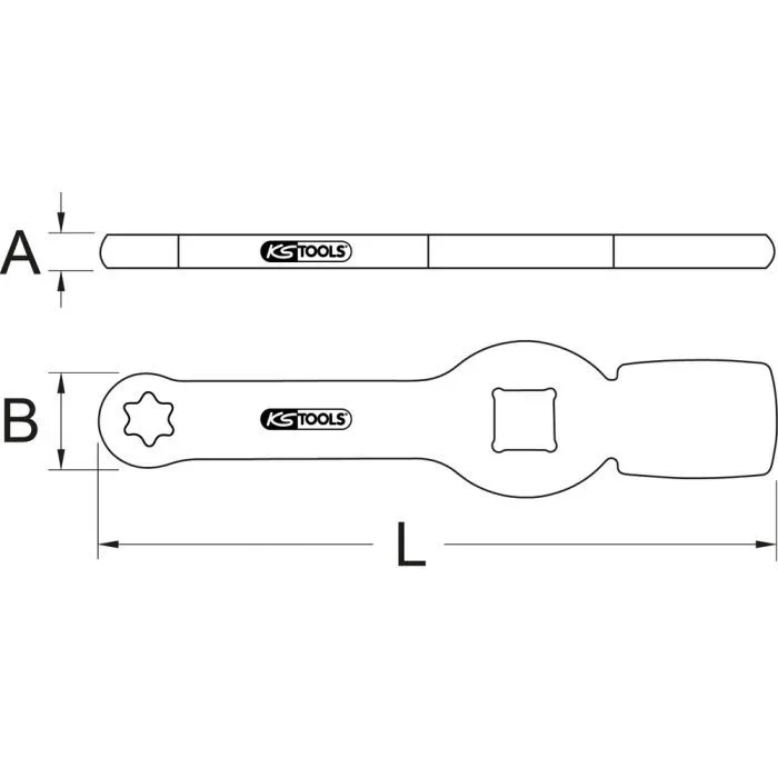 Clé à frapper TORX® E 24 pour raccords d&rsquo;étriers de frein KSTOOLS – 5170914
