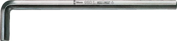 Clés mâles coudées, syst. métrique, chromées 950 L Hex-Plus 6,0 WERA – 05021630001