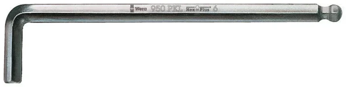 Clés mâles coudées, syst. métrique, chromées 950 PKL Hex-Plus 2,5 WERA – 05022054001