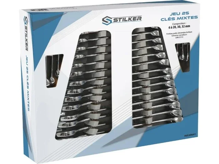 Clés mixtes de 6 à 28/30/32mm full polish STILKER – 68641