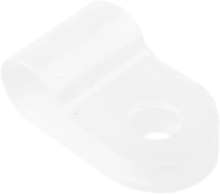 Clip en P, Polyamide Naturel, Diamètre intérieur 5mm