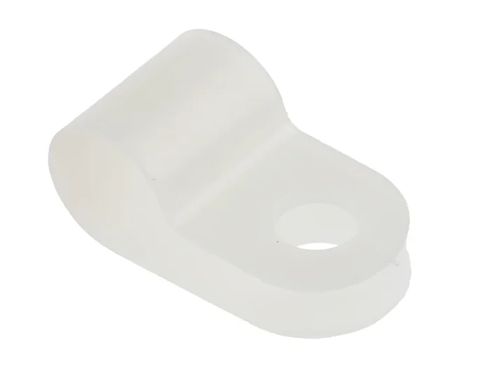 Clip en P, Polyamide Naturel, Diamètre intérieur 6.5mm