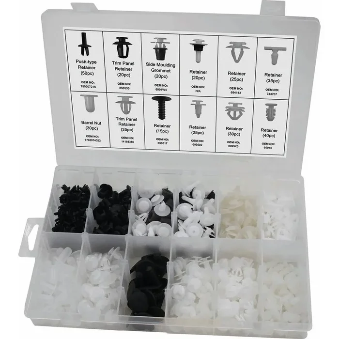 CLIPS DE FIXATION EN PVC PEUGEOT/CITROEN – COFFRET DE 345 PCS – STILKER – 72013