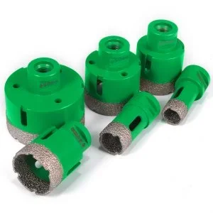 Cloche VEVOR Trépan Diamant Scie 6Pcs 20/25/40/45/50/68 mm Foret Diamanté Filetage de Montage M14 Ensemble de Forets Propre Pratique avec Boîte pour Boîte