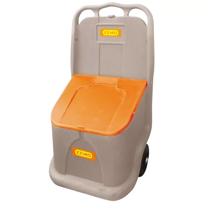 Coffre a sel mobile PE 75L Cemo empilable avec roues