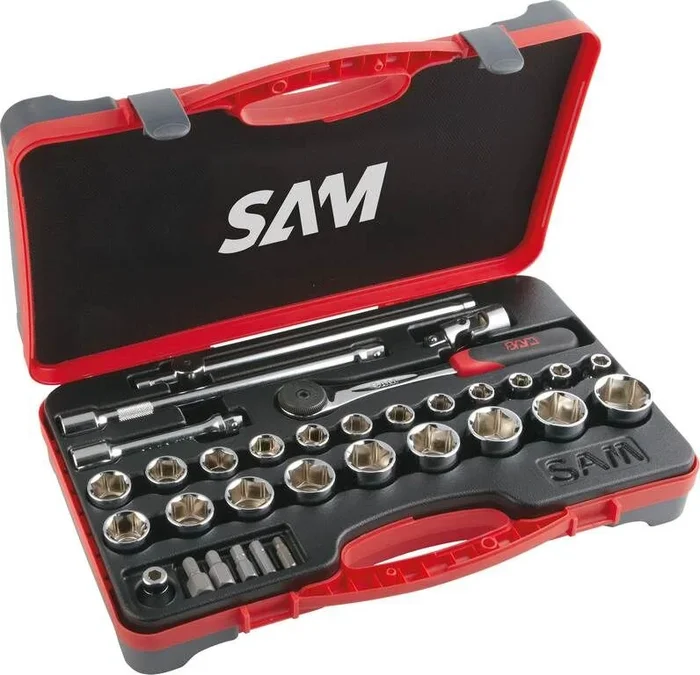 COFFRET 1/2′ DE 32 OUTILS 6 PANS EN MM SAM OUTILLAGE – 75SH32
