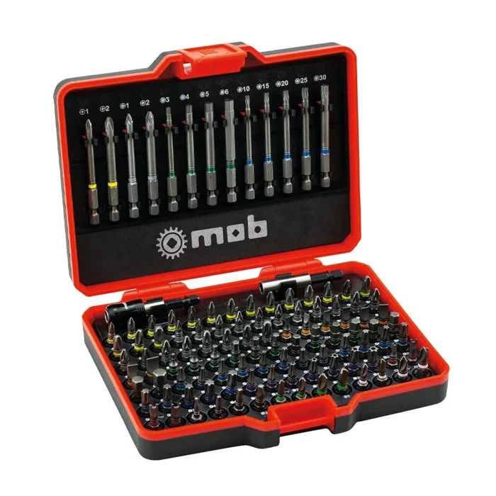COFFRET 113 PIÈCES – 111 EMBOUTS DE VISSAGE+2 PORTE-EMBOUT – MOB OUTILLAGE – 9460113001