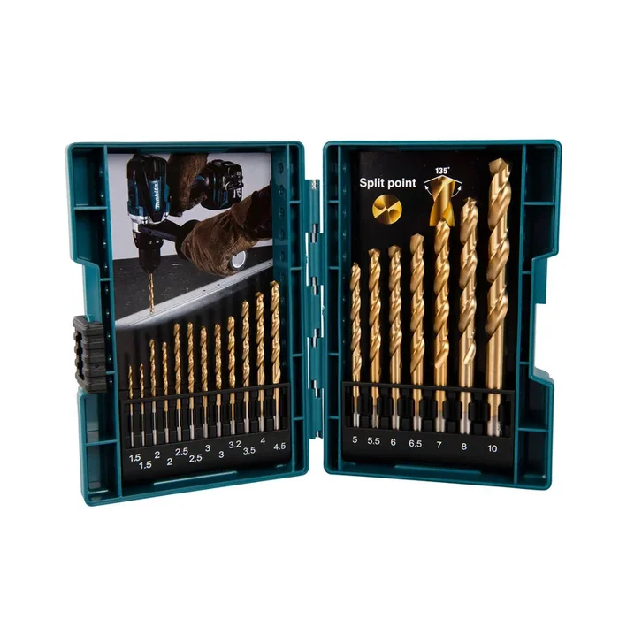 COFFRET 19 FORETS METAL HSS-TIN MAKITA – B67795