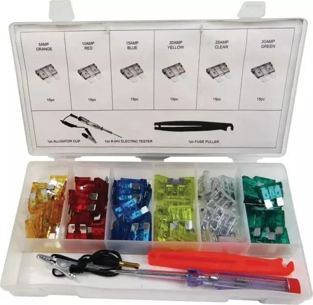 Coffret 90 fusibles enfichables pince et testeur Techni-Power
