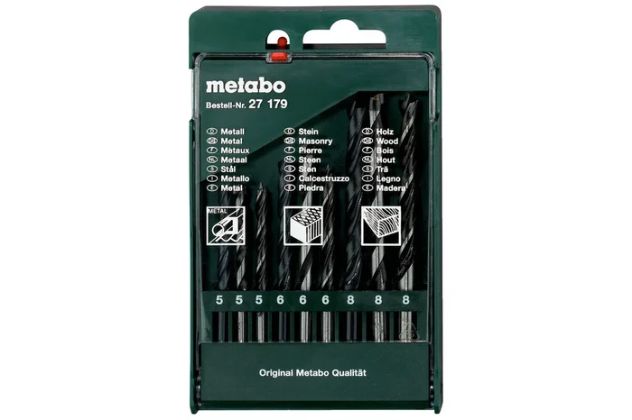 Coffret avec assortiment de forets, 9 pcs – METABO – 627179000