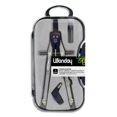 Coffret compas Safetool – mine + bague universelle + étui de mines