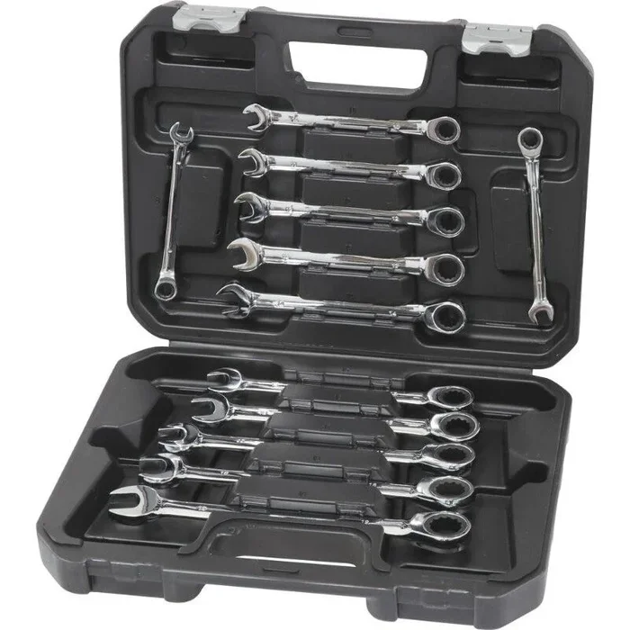 Coffret de 12 cles mixtes droites à cliquet en mallette DRAKKAR TOOLS – 12610