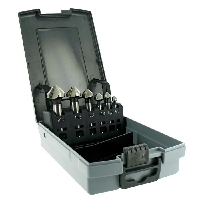COFFRET DE 6 FRAISES METAUX HSS 5% COBALT 90° D6,3-8,3-10,4-12,4-16,5-20,5 SIDAMO – 11500004