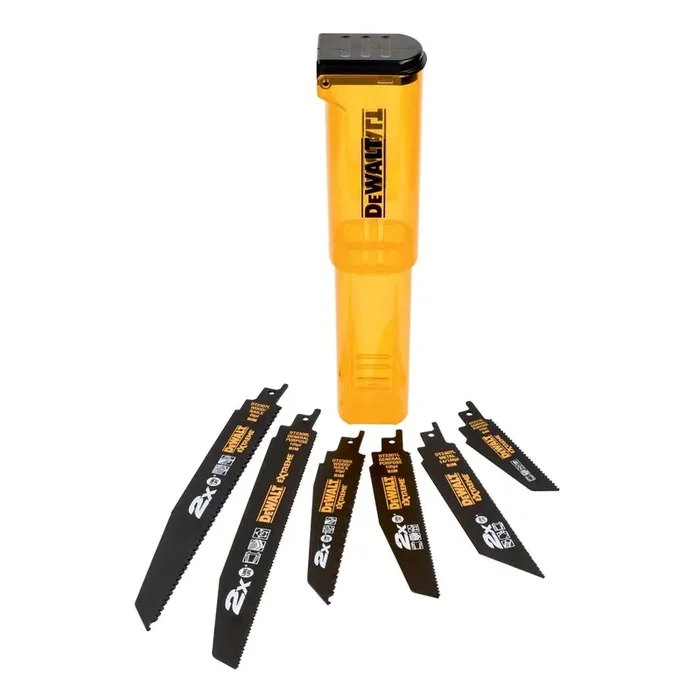 Coffret de 6 lames pour scie sabre + boite de rangement – DT2440L-QZ – DEWALT