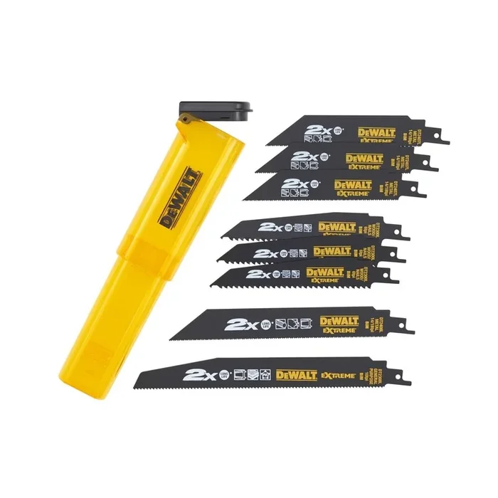 Coffret de 8 lames pour scie sabre + boite de rangement – DT2443L-QZ – DEWALT