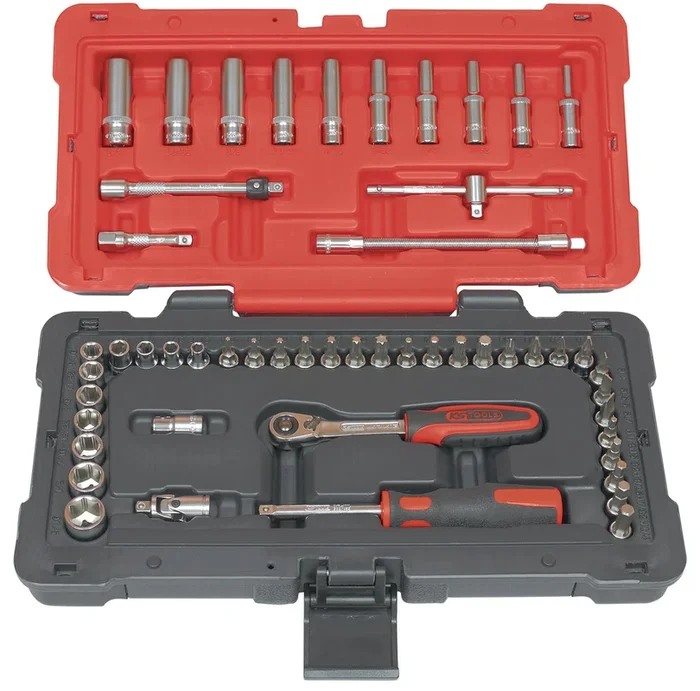 Coffret de douilles et accessoires ULTIMATE® en pouces 1/4 », 52 pièces KS TOOLS – 922.0652