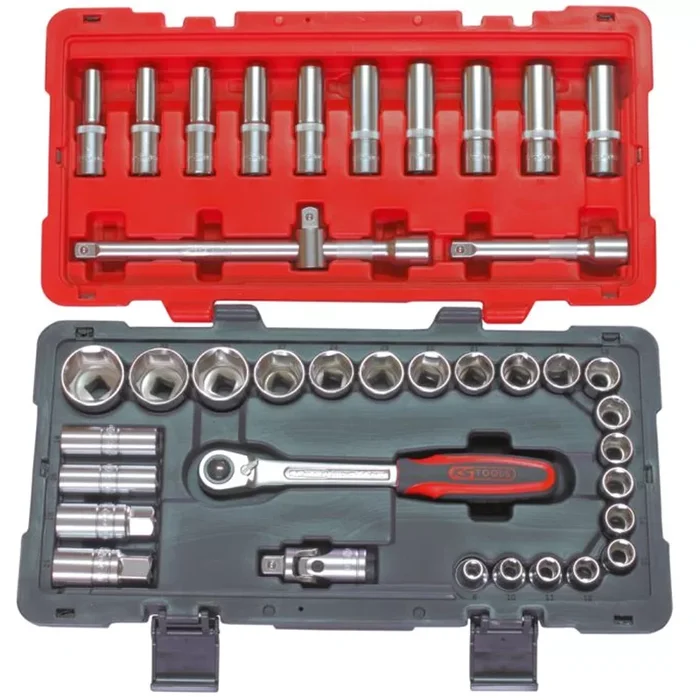 Coffret douilles et accessoires Ultimate 1/2 Kstools de 10 a 34 mm Chrome plus 39 pieces
