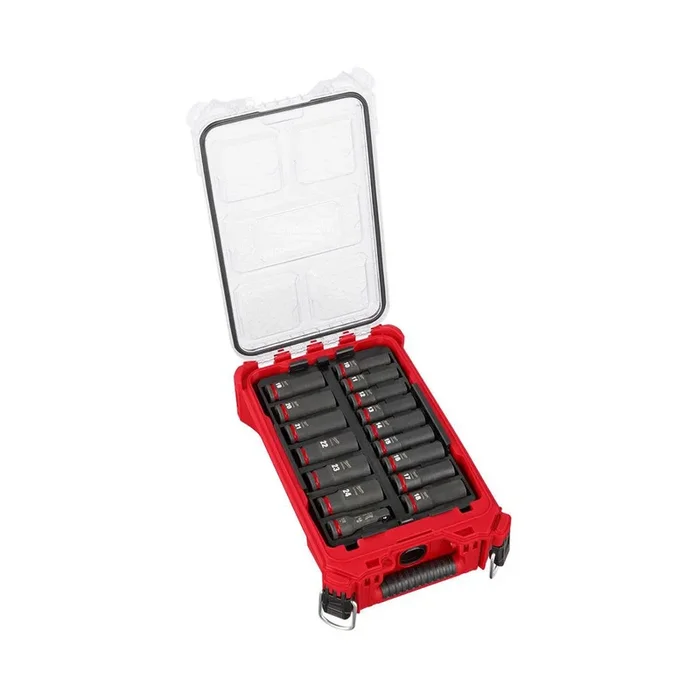 Coffret MILWAUKEE 16 douilles 1/2″ longue shockwave avec coffret PACKOUT – 4932480943