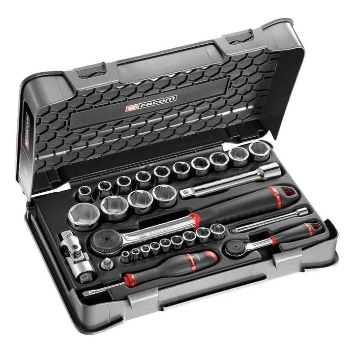 Coffret mixte RS161-1 Facom cle a cliquet et douilles 1/4 et 1/2 ensemble de 30 pieces