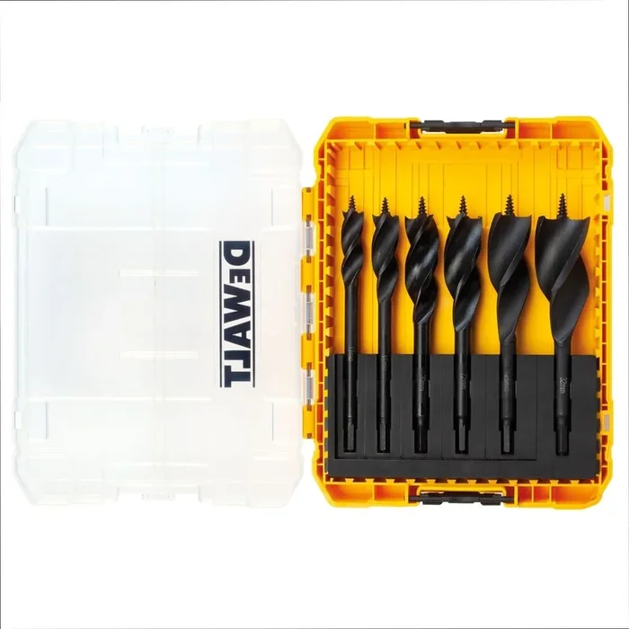 Coffret TOUGHCASE de 6 mèches à bois 3 pointes Extreme – DT90238-QZ – DEWALT