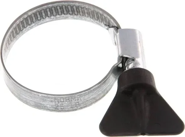 Collier de serrage 9 mm 25 – 40 mm, acier galvanisé (W1) (NORMA) avec poignée à oreilles