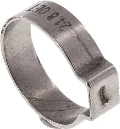collier de serrage à 1 oreille 19,5 – 21,8mm, acier inoxydable