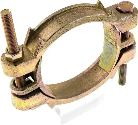 Collier de serrage en fonte malléable galvanisée, 113 – 127mm