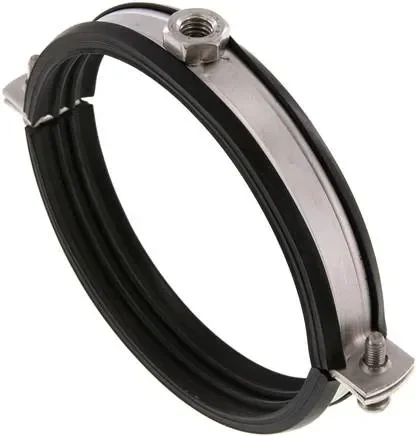 Collier de serrage pour tube, 124 – 132 mm, 1.4404, avec insert