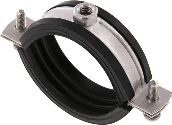 Collier de serrage pour tube, 57 – 64 mm, 1.4404, avec insert, RS 64 G ESM8