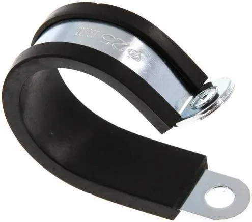 Collier de serrage profilé en caoutchouc 25mm, DIN 3016-1