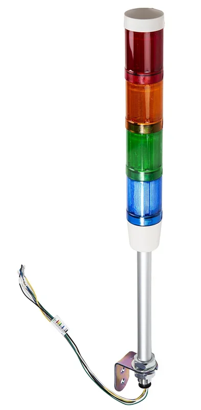Colonnes lumineuses pré-configurées à LED Feu Fixe, Rouge / Vert / Ambre / Bleu avec Buzzer, série Harmony, 24 V
