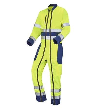 COMBINAISON 2 FAG FLUO BASE XP JAUNE FLUO / MARINE HAUTE VISIBILITE CEPOVETT – 22-9J81-3047-701